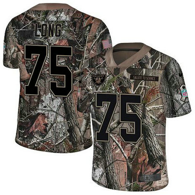 Nike Raiders #75 Howie Long Camo Youth Stitched NFL Limited Rush Realtree Jersey