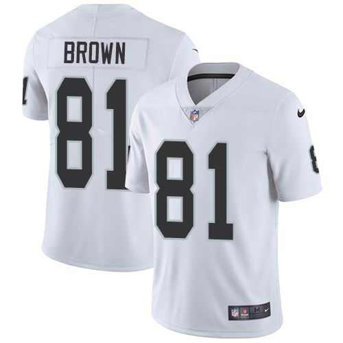 Nike Raiders #81 Tim Brown White Vapor Untouchable Limited Jersey