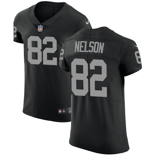 Nike Raiders #82 Jordy Nelson Black Team Color Men's Stitched NFL Vapor Untouchable Elite Jersey