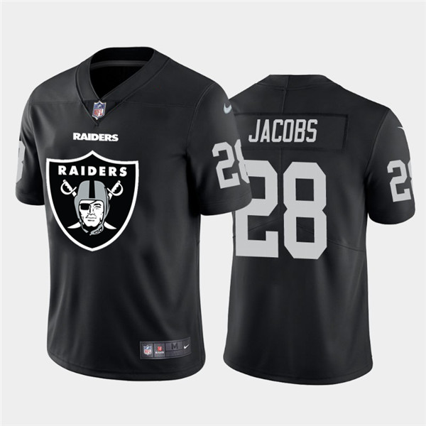 Nike Raiders 28 Josh Jacobs Black Team Big Logo Vapor Untouchable Limited Jersey