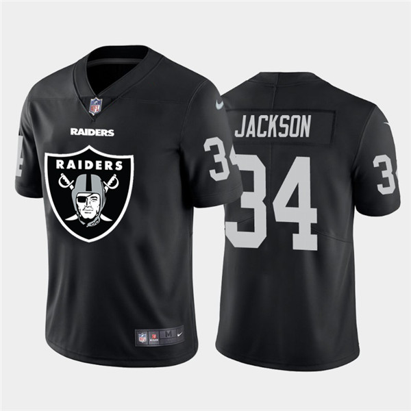 Nike Raiders 34 Bo Jackson Black Team Big Logo Vapor Untouchable Limited Jersey
