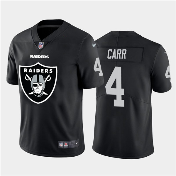 Nike Raiders 4 Derek Carr Black Team Big Logo Vapor Untouchable Limited Jersey