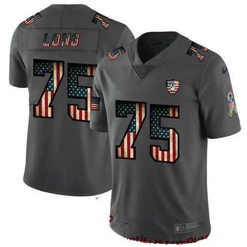 Nike Raiders 75 Howie Long 2019 Salute To Service USA Flag Fashion Limited Jersey