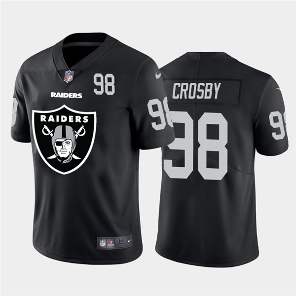Nike Raiders 98 Maxx Crosby Black Team Big Logo Number Vapor Untouchable Limited Jersey