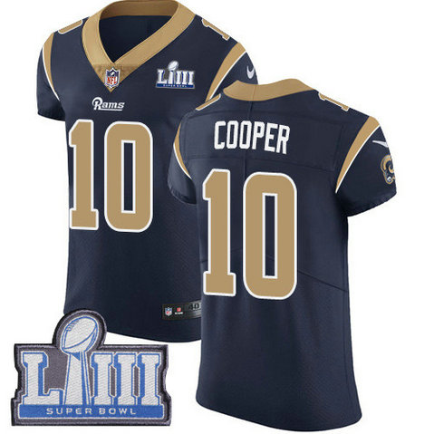 Nike Rams #10 Pharoh Cooper Navy Blue Team Color Super Bowl LIII Bound Men's Stitched NFL Vapor Untouchable Elite Jersey