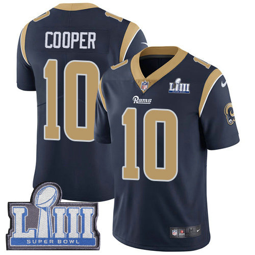 Nike Rams #10 Pharoh Cooper Navy Blue Team Color Super Bowl LIII Bound Youth Stitched NFL Vapor Untouchable Limited Jersey