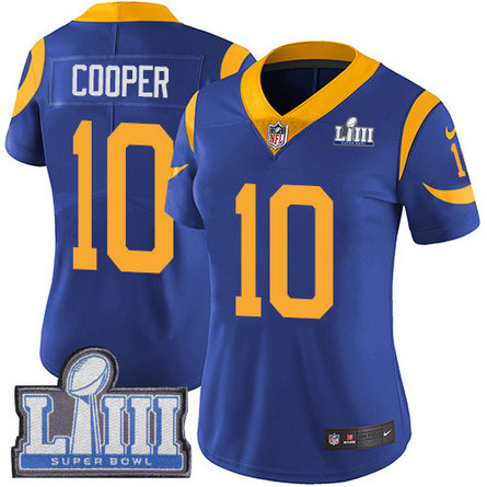 Nike Rams #10 Pharoh Cooper Royal Blue Alternate Super Bowl LIII Bound Women's Stitched NFL Vapor Untouchable Limited Jersey
