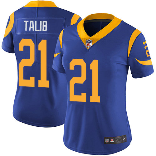 Nike Rams #21 Aqib Talib Royal Blue Alternate Women's Stitched NFL Vapor Untouchable Limited Jersey