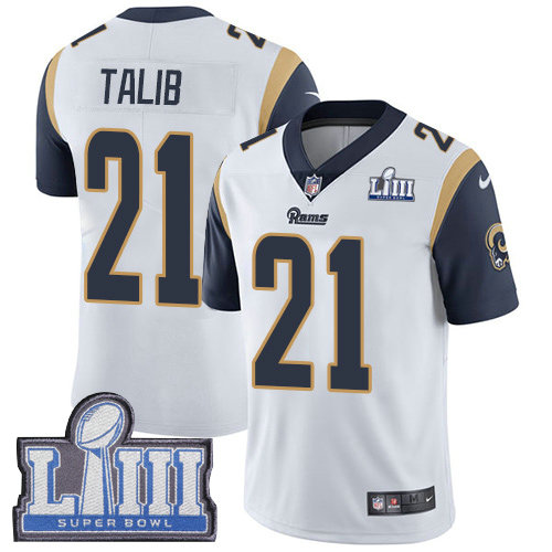 Nike Rams #21 Aqib Talib White Super Bowl LIII Bound Youth Stitched NFL Vapor Untouchable Limited Jersey