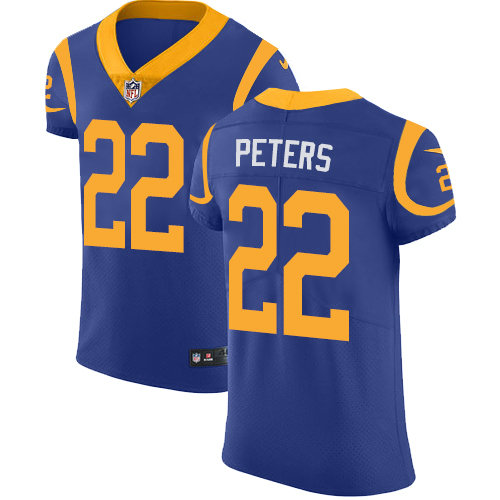 Nike Rams #22 Marcus Peters Royal Blue Alternate Men's Stitched NFL Vapor Untouchable Elite Jersey