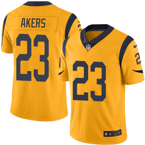 Nike Rams #23 Cam Akers Gold Men's Stitched NFL Limited Rush Jersey