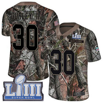 Nike Rams #30 Todd Gurley II Camo Super Bowl LIII Bound Men's Stitched NFL Limited Rush Realtree Jersey