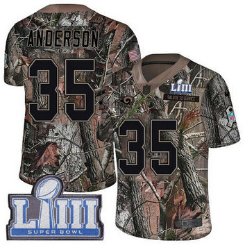 Nike Rams #35 C.J. Anderson Camo Super Bowl LIII Bound Men's Stitched NFL Limited Rush Realtree Jersey