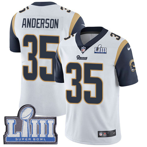 Nike Rams #35 C.J. Anderson White Super Bowl LIII Bound Youth Stitched NFL Vapor Untouchable Limited Jersey