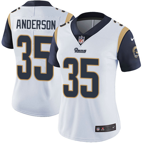 Nike Rams #35 C.J. Anderson White Women's Stitched NFL Vapor Untouchable Limited Jersey