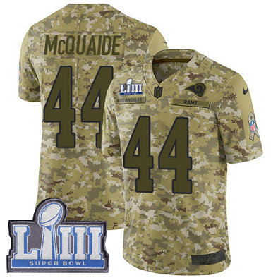Nike Rams #44 Jacob McQuaide Camo Super Bowl LIII Bound Youth Stitched NFL Limited 2018 Salute To Service Jersey