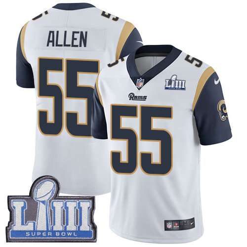 Nike Rams #55 Brian Allen White Super Bowl LIII Bound Youth Stitched NFL Vapor Untouchable Limited Jersey