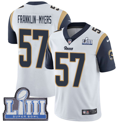 Nike Rams #57 John Franklin-Myers White Super Bowl LIII Bound Youth Stitched NFL Vapor Untouchable Limited Jersey