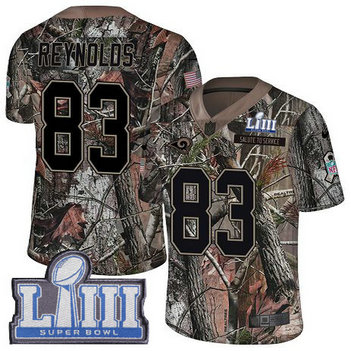 Nike Rams #83 Josh Reynolds Camo Super Bowl LIII Bound Men's Stitched NFL Limited Rush Realtree Jersey