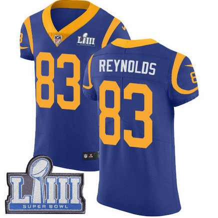 Nike Rams #83 Josh Reynolds Royal Blue Alternate Super Bowl LIII Bound Men's Stitched NFL Vapor Untouchable Elite Jersey