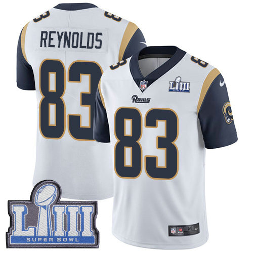 Nike Rams #83 Josh Reynolds White Super Bowl LIII Bound Youth Stitched NFL Vapor Untouchable Limited Jersey