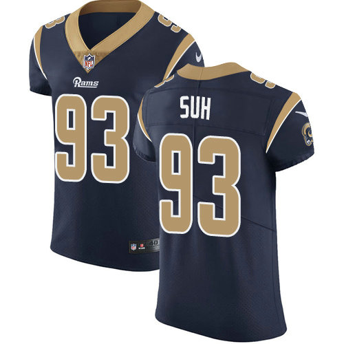 Nike Rams #93 Ndamukong Suh Navy Blue Team Color Men's Stitched NFL Vapor Untouchable Elite Jersey