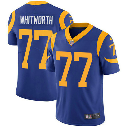 Nike Rams 77 Andrew Whitworth Royal Vapor Untouchable Limited Jersey