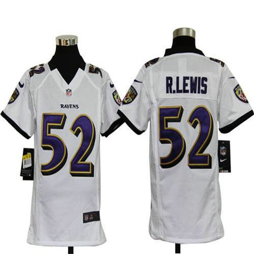 Nike Ravens #52 Ray Lewis White Youth Stitched NFL Elite Jersey