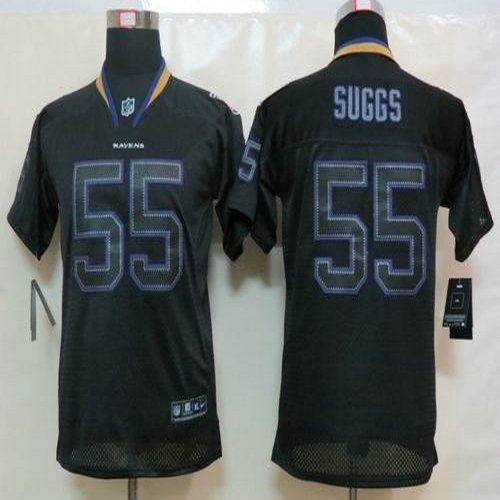 Nike Ravens #55 Terrell Suggs Lights Out Black Youth Stitched NFL Elite Jersey