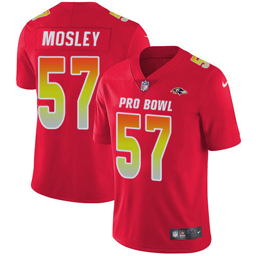 Nike Ravens #57 C.J. Mosley Red Men's Stitched NFL Limited AFC 2019 Pro Bowl Jersey