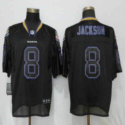 Nike Ravens #8 Lamar Jackson Black USA Flag Fashion Elite Jersey