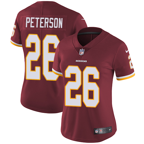 Nike Redskins #26 Adrian Peterson Burgundy Red Team Color Women's Stitched NFL Vapor Untouchable Limited Jersey