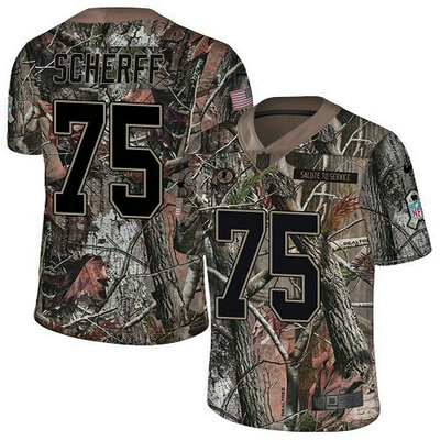 Nike Redskins #75 Brandon Scherff Camo Youth Stitched NFL Limited Rush Realtree Jersey