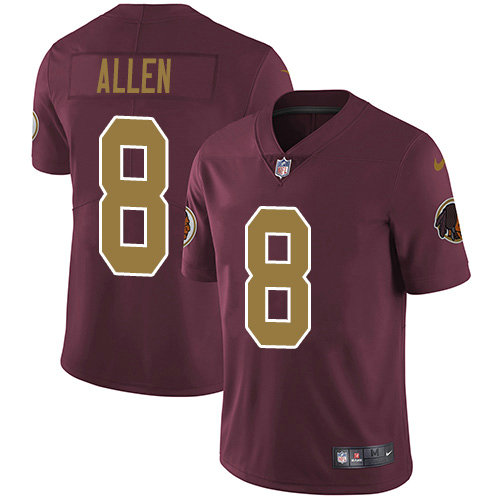 Nike Redskins #8 Kyle Allen Burgundy Red Alternate Men's Stitched NFL Vapor Untouchable Limited Jersey