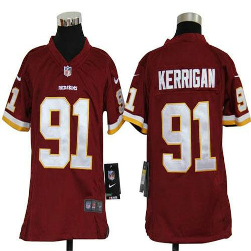 Nike Redskins #91 Ryan Kerrigan Burgundy Red Team Color Youth Stitched NFL Elite Jersey