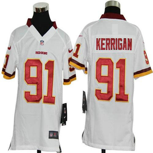 Nike Redskins #91 Ryan Kerrigan White Youth Stitched NFL Elite Jersey
