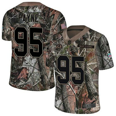 Nike Redskins #95 Da'Ron Payne Camo Youth Stitched NFL Limited Rush Realtree Jersey