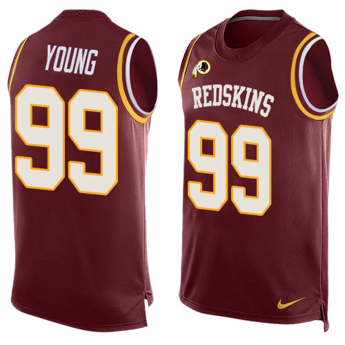 Nike Redskins #99 Chase Young Burgundy Red Team Color Men's Stitched NFL Limited Tank Top Jersey