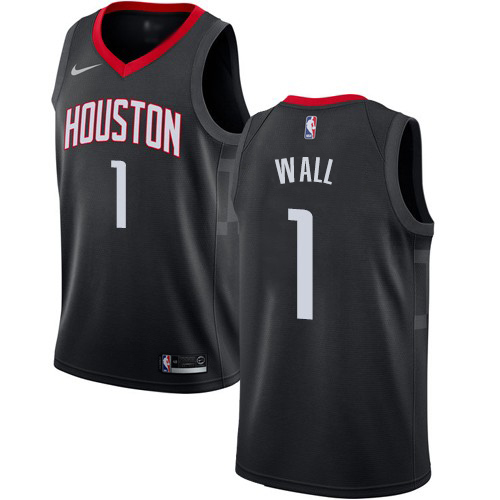 Nike Rockets #1 John Wall Black NBA Swingman Statement Edition Jersey
