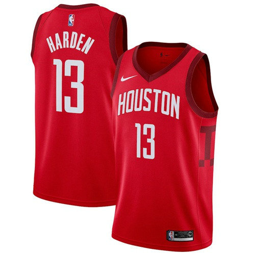 Nike Rockets #13 James Harden Red NBA Swingman Earned Edition Jersey