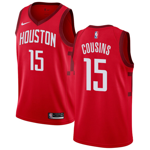 Nike Rockets #15 DeMarcus Cousins Red NBA Swingman Earned Edition Jersey