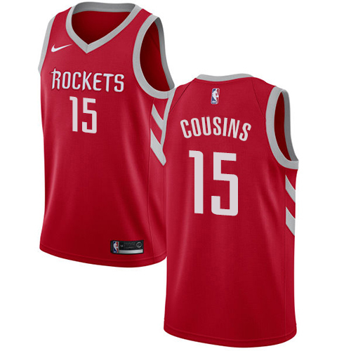 Nike Rockets #15 DeMarcus Cousins Red NBA Swingman Icon Edition Jersey1