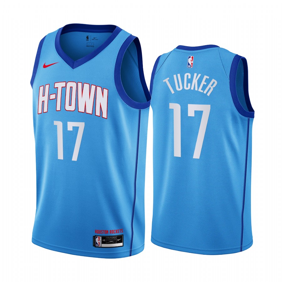 Nike Rockets #17 PJ Tucker Blue NBA Swingman 2020-21 City Edition Jersey1