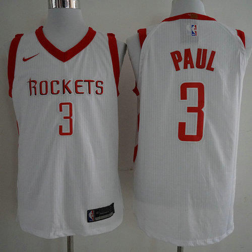 Nike Rockets #3 James Harden White Stitched NBA Swingman Jersey