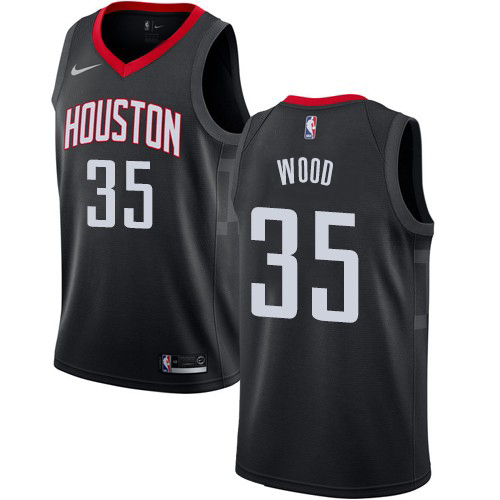Nike Rockets #35 Christian Wood Black NBA Swingman Statement Edition Jersey