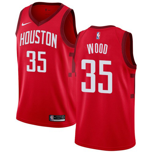 Nike Rockets #35 Christian Wood Red NBA Swingman Earned Edition Jersey1