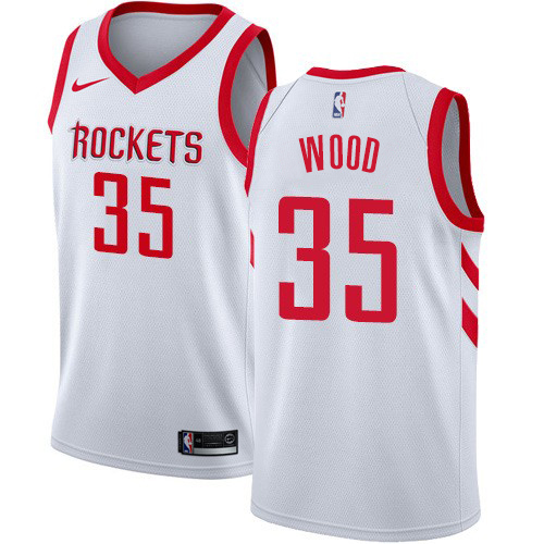 Nike Rockets #35 Christian Wood White NBA Swingman Association Edition Jersey