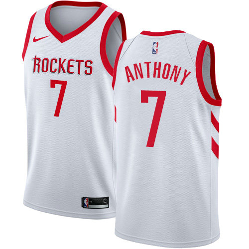 Nike Rockets #7 Carmelo Anthony White NBA Swingman Association Edition Jersey