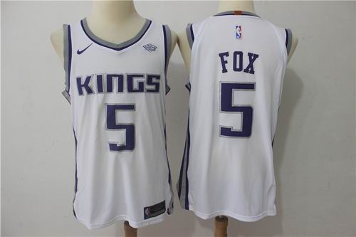 Nike Sacramento Kings #5 DeAaron Fox White NBA Swingman Jersey
