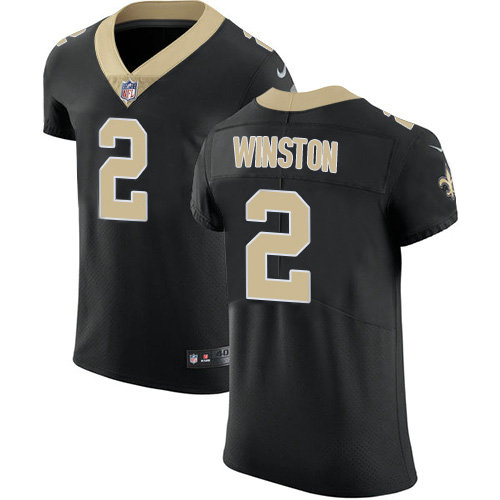 Nike Saints #2 Jameis Winston Black Team Color Men's Stitched NFL Vapor Untouchable Elite Jersey